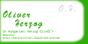 oliver herzog business card
